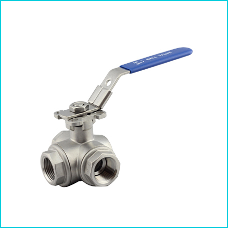 3-WAY BALL VALVE WITH MOUNTING PAD