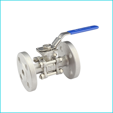 3PC FLANGED BALL VALVE WITH DIRECT MOUNTING PAD (DIN)